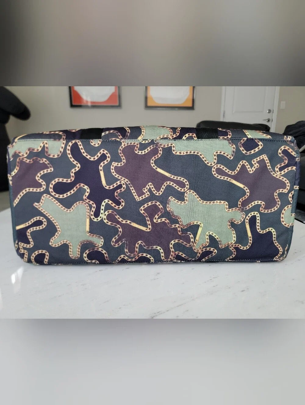 Sprayground Gold Chain Camo Duffle Bag 20